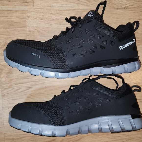 Reebok Sublite Cushoned Men's Black Athletic Safety Shoes Size 11 Wide - Picture 1 of 11